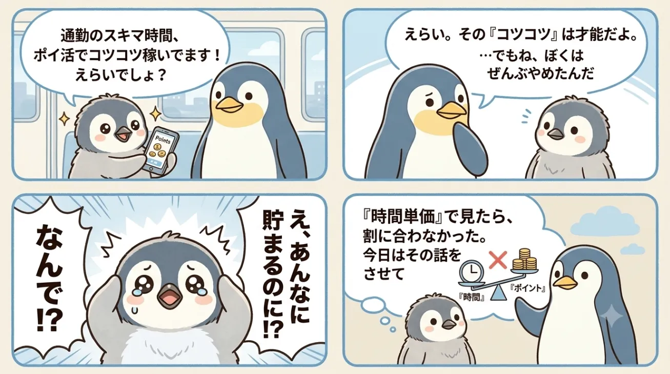 【本業と副業の二兎を追うものシリーズ】ポイ活はやめておこう 副業する会社員が"時間単価"で選ぶ理由の解説画像1
