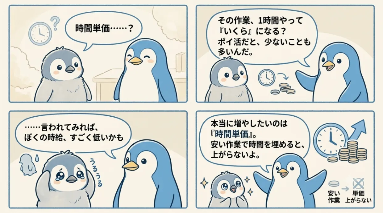 【本業と副業の二兎を追うものシリーズ】ポイ活はやめておこう 副業する会社員が"時間単価"で選ぶ理由の解説画像2