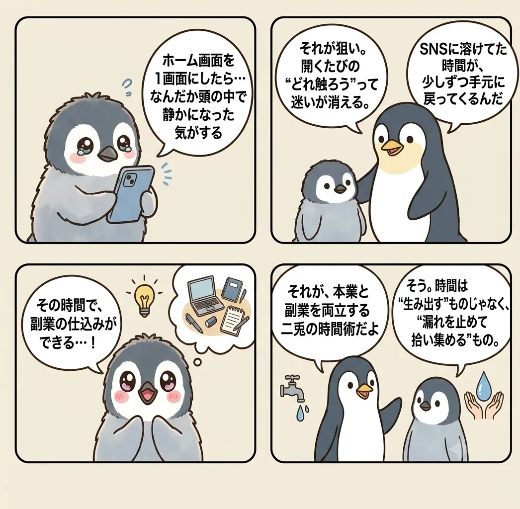 【本業と副業の二兎を追う者シリーズ】スマホ整理術!本業と副業を両立する自分の1軍画面の解説画像5