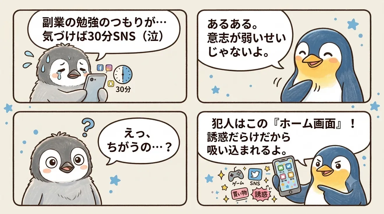 スマホのホーム画面を整理する｜1軍だけ残して時間を取り戻すの解説画像1